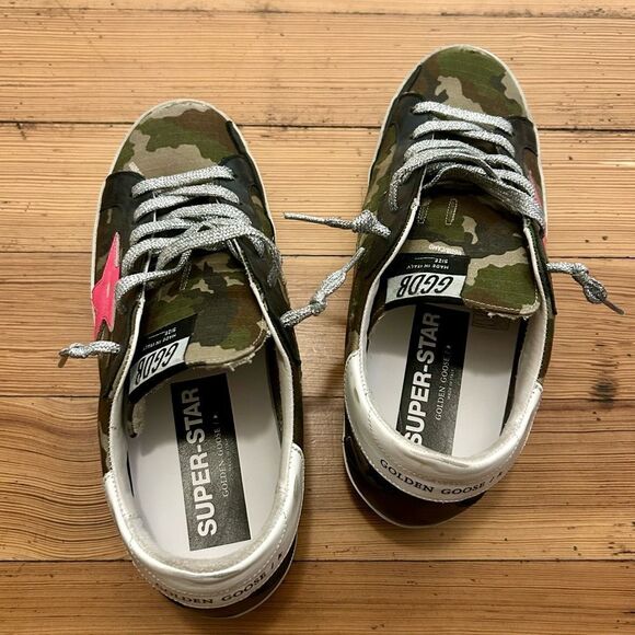 Golden Goose Superstar Camouflage Sneakers. EU size 39 / US size 9 - Picture 13 of 16